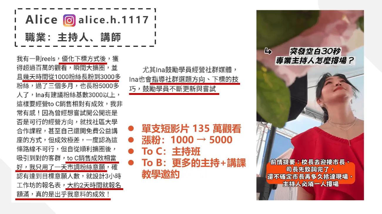 專家個人品牌案例主持人